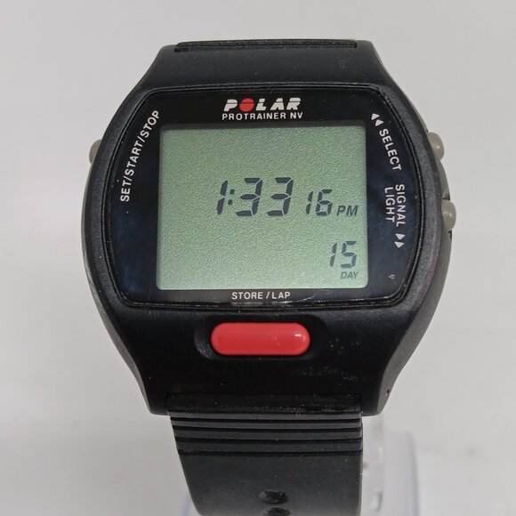 Polar ProTrainer NV Men's 44mm Black Resin Digital Chronograph Lap Timer Watch - Picture 3 of 12